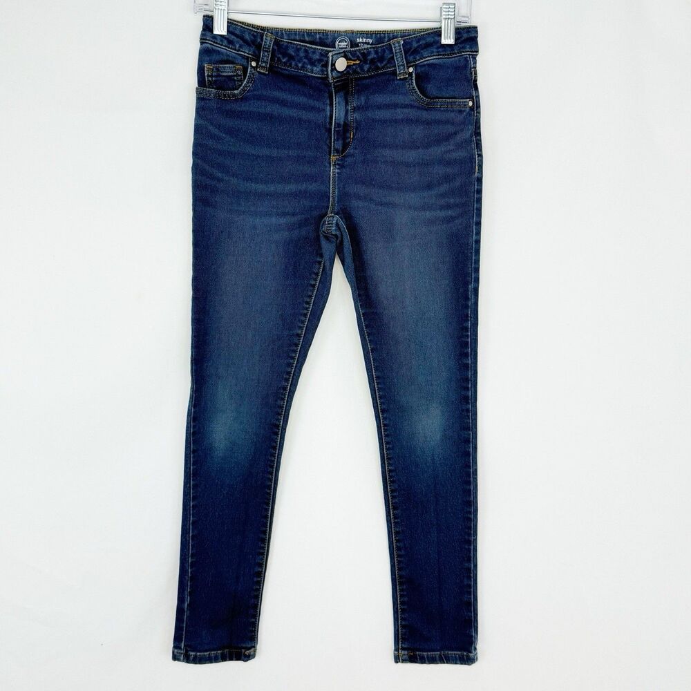Wonder Nation Jeans Girl Size 12 Plus Skinny Adjustable Waist Denim Blue